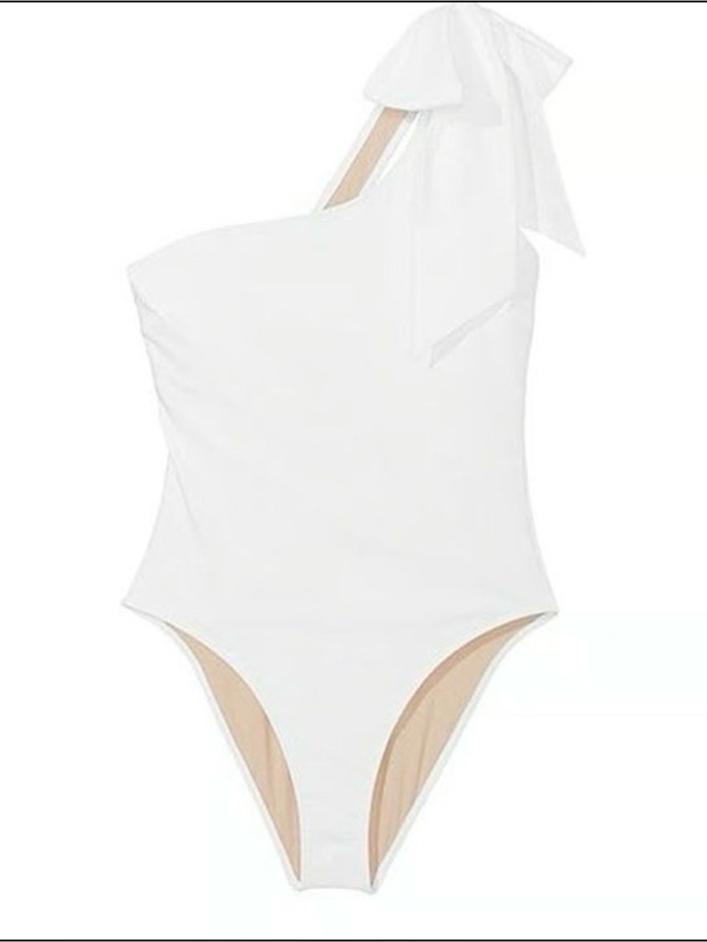 Victoria's Secret White One-Shoulder Bow Swimsuit - Picture 3 of 4